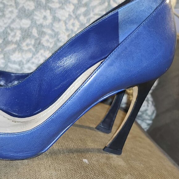 Christian Dior Black & Blue Pointed-Toe Heels – Size 8 - Picture 10 of 12
